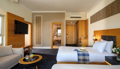 Suite Familiale, balcon, vue montagne