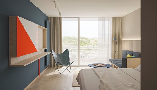Chambre avec lits jumeaux, 1 très grand lit, en front de plage