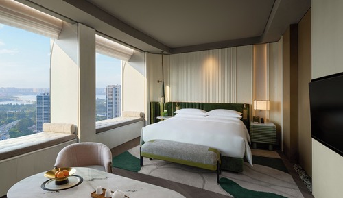 Fairmont, Chambre Deluxe, 1 très grand lit, vue baie