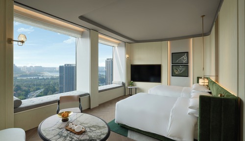 Fairmont, Chambre Deluxe avec lits jumeaux, 2 lits une place, vue baie