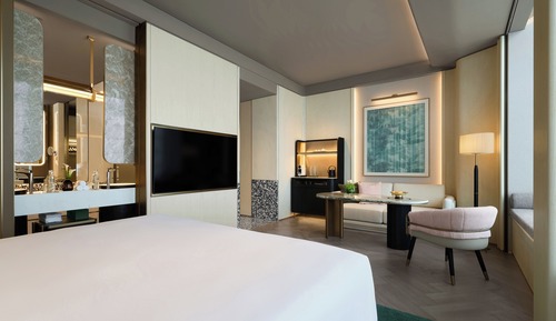 Fairmont, Chambre Deluxe, 1 très grand lit, vue mer