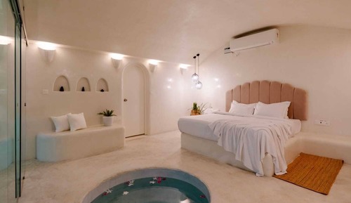 Chambre Lune de Miel, patio, vue jardin