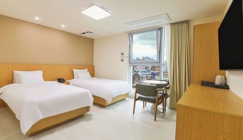 Chambre Deluxe avec lits jumeaux, vue montagne