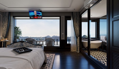 Chambre Deluxe, balcon, vue océan