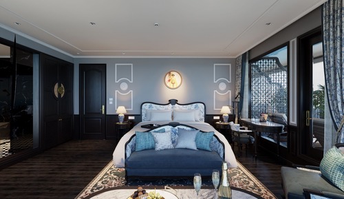 Chambre Luxe, terrasse, vue océan