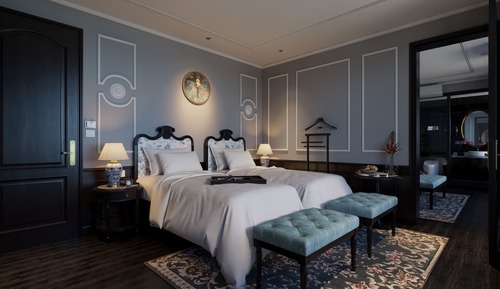 Chambre Classique Double ou avec lits jumeaux, balcon, vue océan