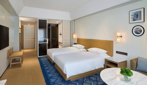 Chambre, 2 lits une place