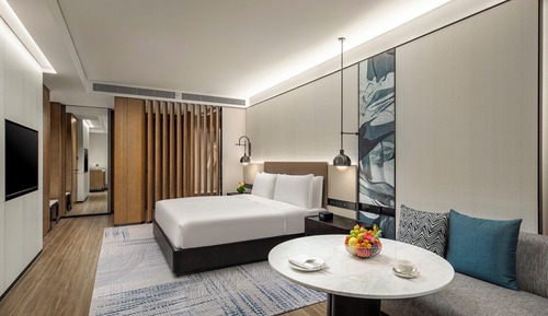 Chambre Standard, 1 très grand lit, en front de mer