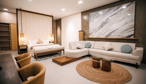 Chambre, vue plage