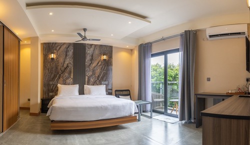 Chambre Double, balcon, vue océan