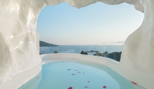 Chambre Double Romantique, 1 grand lit, vue mer