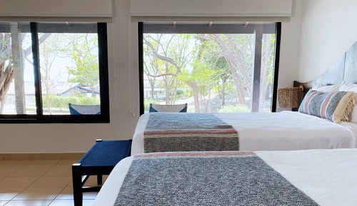 Chambre Double, patio, vue océan