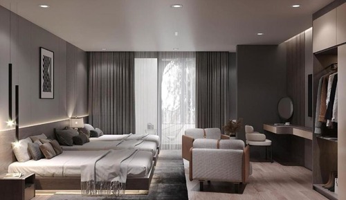 Chambre Quadruple Familiale, balcon, vue montagne