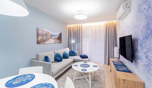 Appartement Deluxe, coin cuisine, en bord de plage