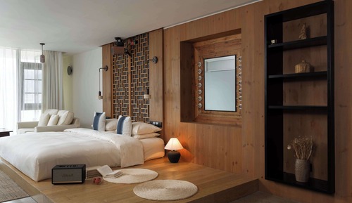 Chambre Familiale avec lits jumeaux, balcon, vue mer
