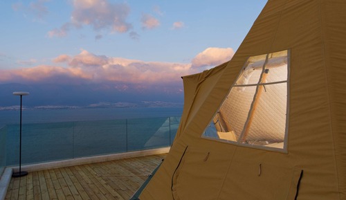 Tente Luxe, vue mer