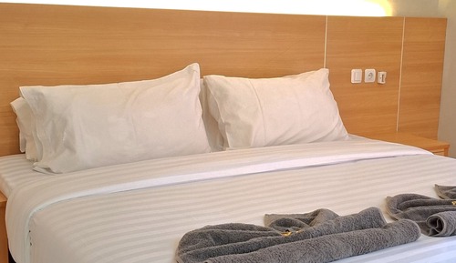 Chambre Double Deluxe, 1 très grand lit, balcon, vue jardin