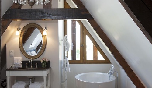 Chambre Double, baignoire