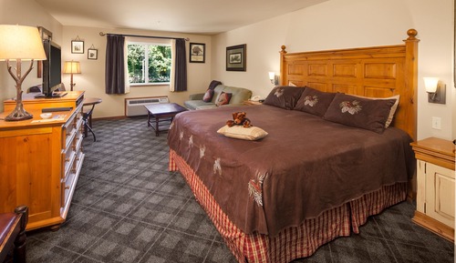 Chambre, 1 très grand lit, rez-de-chaussée