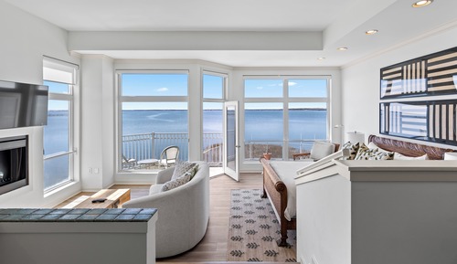 Suite Luxe, 2 chambres, cheminée, vue baie (Jacuzzi Bliss)