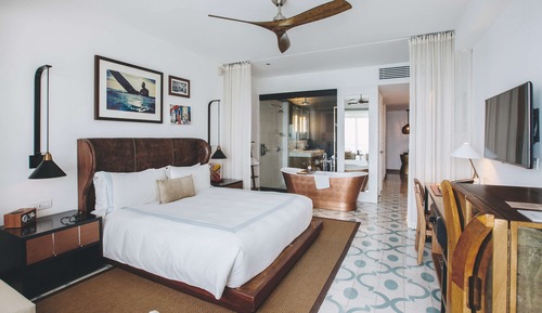 Chambre Deluxe, 1 très grand lit, vue océan