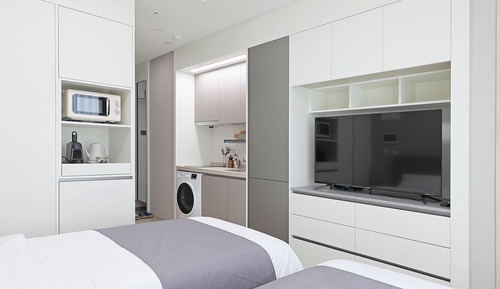 Chambre avec lits jumeaux, non-fumeurs, coin cuisine
