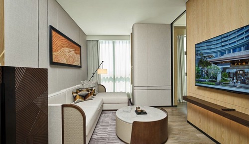 Suite, balcon, vue montagne