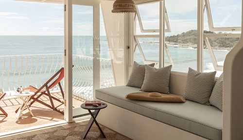Bungalow Deluxe, balcon, vue océan (Scopello)