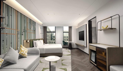 Chambre Premium, 1 très grand lit (Living Area)