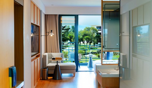 Chambre Double Luxe, patio, vue lac