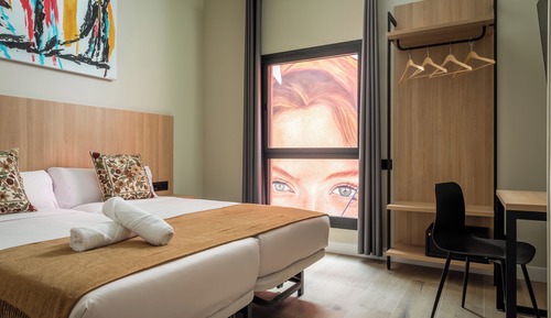 Chambre Double Classique, vue cour intérieure