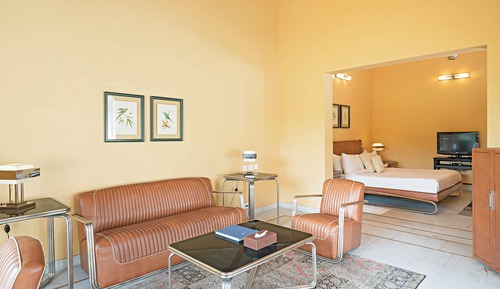 Chambre Supérieure Double ou avec lits jumeaux, patio, vue jardin
