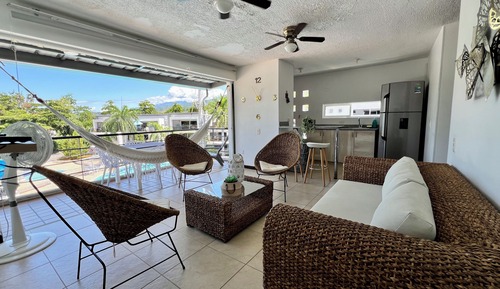 Appartement Familial, vue piscine