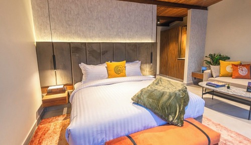 Chalet, 1 lit double, vue fleuve