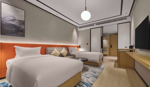 Chambre, 2 lits une place