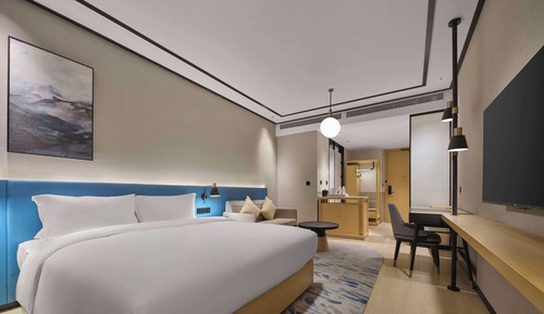 Chambre, 1 très grand lit, accessible aux personnes à mobilité réduite