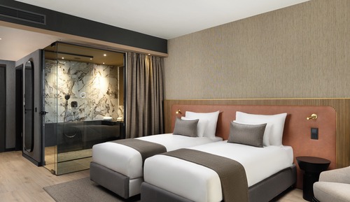 Chambre Double, balcon, vue ville