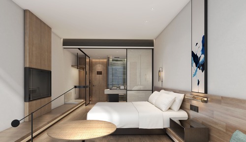 Chambre Exécutive, 1 très grand lit, vue ville