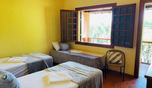 Chambre Quadruple Classique, balcon, vue jardin