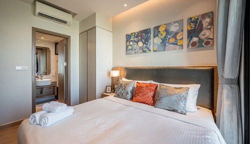 Appartement Deluxe, 2 grands lits, cuisine, vue ville