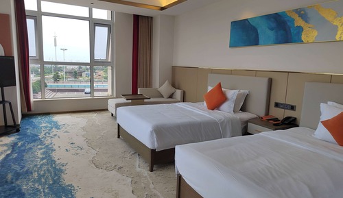 Chambre, 2 grands lits (Sea View)