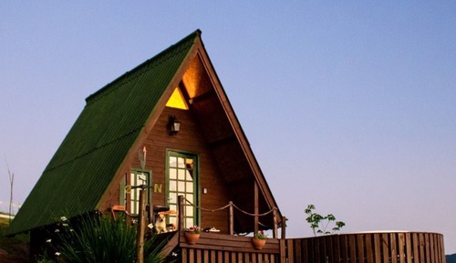Cabane, vue montagne