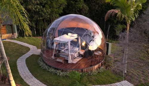Tente, 1 grand lit, vue montagne