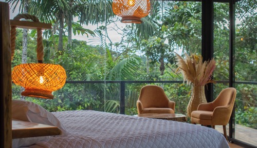 Chambre Luxe, balcon, vue jardin
