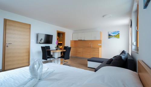Appartement, balcon, vue vallée