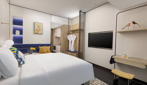 Chambre Standard, 1 très grand lit, vue jardin