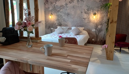 Suite Luxe, 1 très grand lit, sauna, vue colline