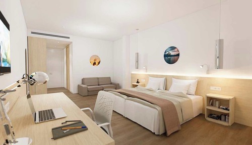 Chambre Supérieure avec lits jumeaux, vue jardin