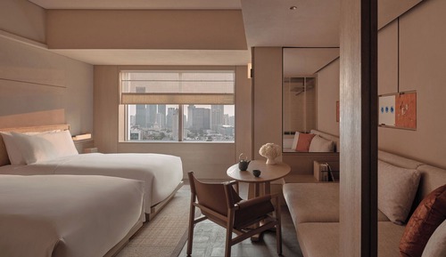 Chambre, 2 lits une place (Shikumen View)
