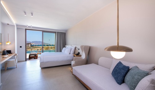 Chambre Double Supérieure, patio, vue mer